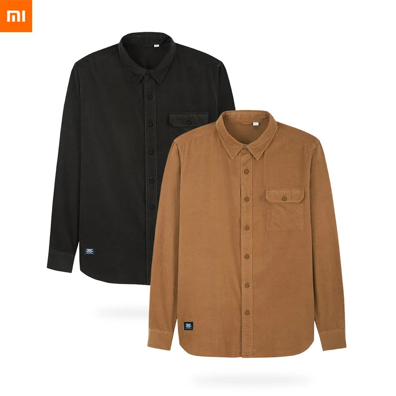 Xiaomi Mijia Youpin MITOWNLIFE хлопковая Вельветовая Рабочая Рубашка удобная хлопковая винтажная Вельветовая рубашка