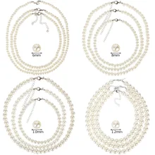 Ornaments Manual A String Of Beads Necklace Concise Pearl Necklace Woman Accessories