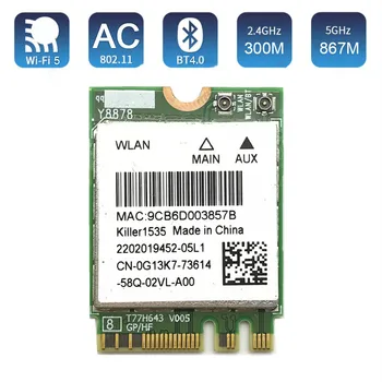 

Killer 1535ac Network Card M.2 Wireless Card Bluetooth 4.1 For ALIENWARE 17 R3