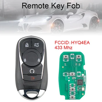 

433Mhz Universal Black ABS + Metal Car Smart Remote Key Fob with ID46 Chip HYQ4EA Suitable for 2017-19 Buick Lacrosse