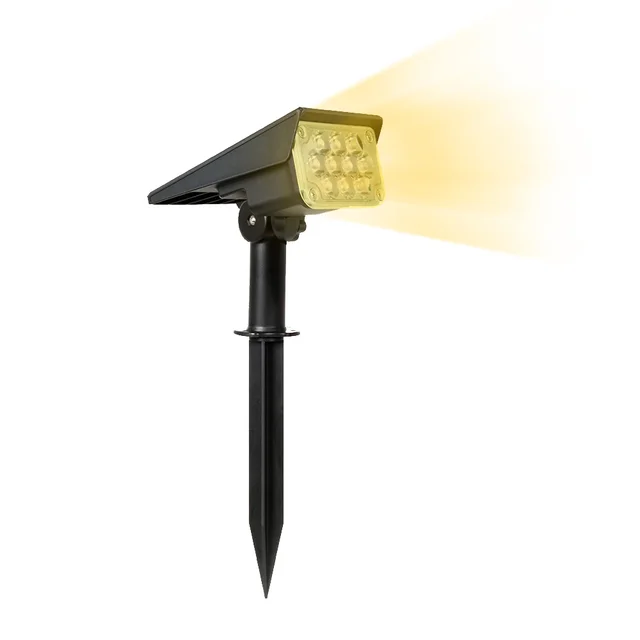 1pc Ρυθμιζόμενο ηλιακό προβολέα Ηλιακό φως κήπου IP65 Υπερβολικά φωτεινό φως τοίχου τοπίου Εξωτερικό φως Ηλιακή λάμπα_voghion.com