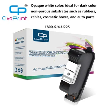 

Civoprint compatible for 1800-SJ4-U22S Opaque white color; ideal for dark color non-porous substrates such as rubbers cables
