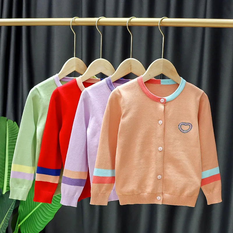 

Baby Girls Sweaters Spring Autumn Toddler Long Sleeves Knitwear Jackets Children Cardigans QZ128