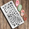 Merry Christmas Nail Stamping Plate Snowflake Snowman Bear Stamp Template Deer Design Nail Art Image Plate Printing Stencil Tool 4