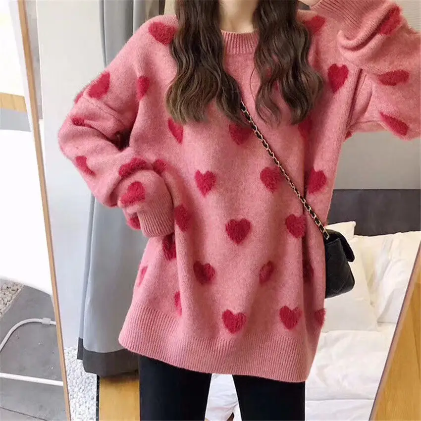 Heart Print Sweater