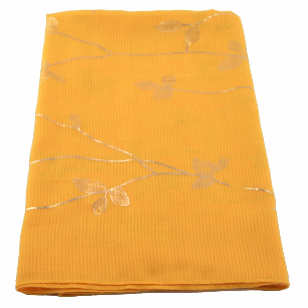 Foulard femme musulman, хлопковый мусульманский хиджаб, простой головной шарф для волос, Шали Обертывания, Осенний женский золотой шарф с маркой sjaal, Роковая женщина - Цвет: Цвет: желтый