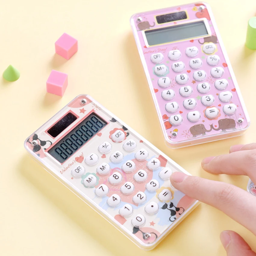 Mini calculatrices, Calculatrice de Poche, Batterie Solaire à 8