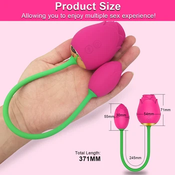 Powerful Rose Sucking Vibrator for women with Love Egg Nipple Clit Sucker Clitoris Stimulation Goods Sex Toys for Adults 18 6