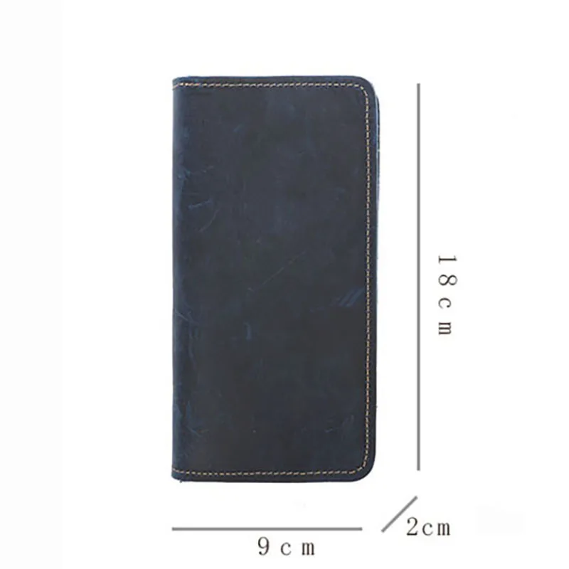 AETOO Mad Horseleather Мужской винтажный Длинный кошелек ручной работы, кожаный большой кошелек на молнии, мужская кожаная сумка для телефона