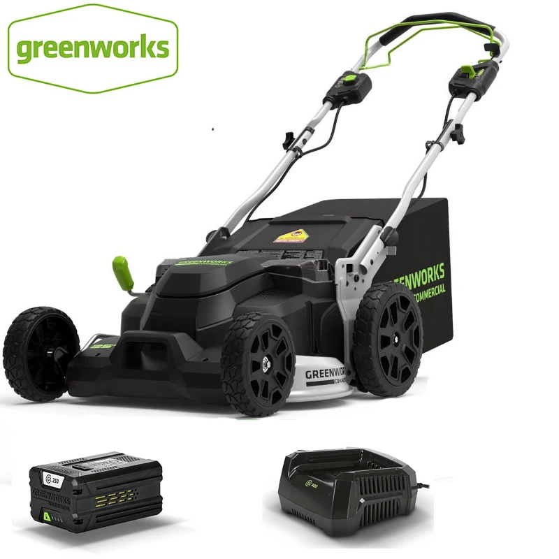 Садовая газонокосилка Greenworks с литиевой батареей Электрический нажимной