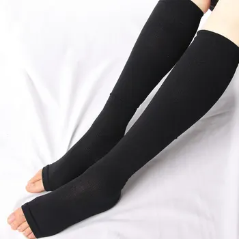 

1 Pair Unisex Compression Socks Men Women Medical Varicose Veins Leg Relief Pain Knee Bare Toe Breathable High Socks