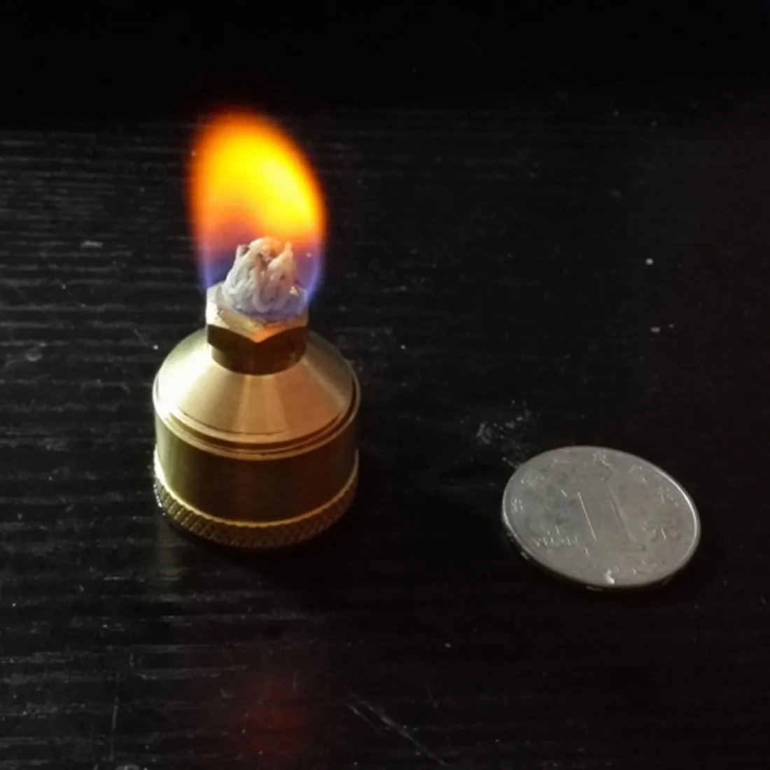 

25.51 x 27.43mm 6ml Brass Alcohol Burner Heating Alcohol Lamp for Stirling Engine External Combustion Engine Model