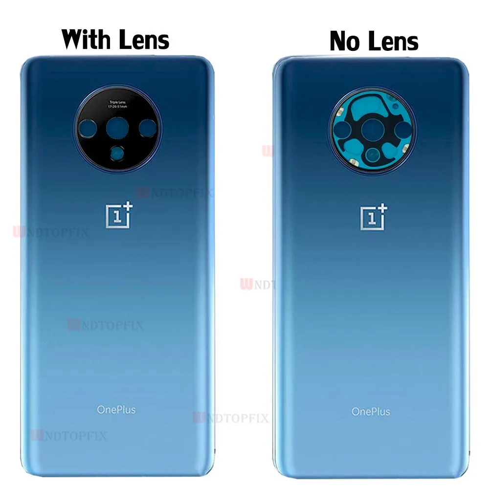 Оригинальное стекло для OnePlus 7T Pro задняя крышка батарейного отсека Дверь задняя стекло Oneplus 7T Крышка батарейного отсека 1+ 7T ProHousing чехол+ объектив камеры