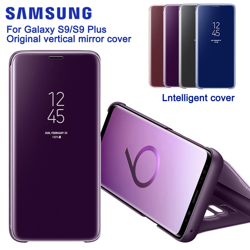 Samsung Mirror Clear View Cover For Samsung S9 G9600 S9+ S9 Plus G9650 S View Authentic Flip Case with Cases| - AliExpress