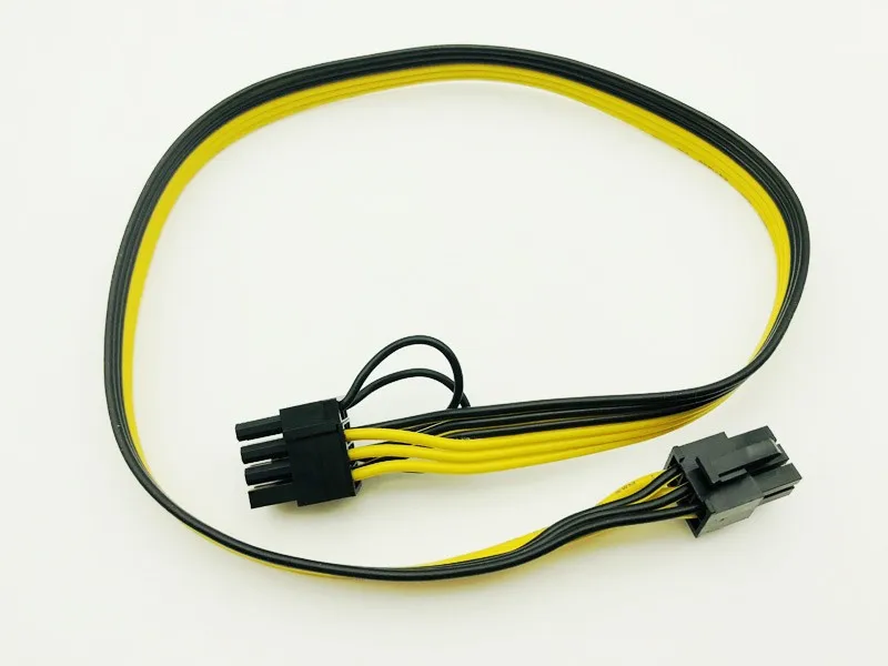 6Pin to 8Pin (6P+2P) Cable Server Power Conversion Board Video Card Module Wire Cable 60CM Splitter Cables for BTC Miner Mining