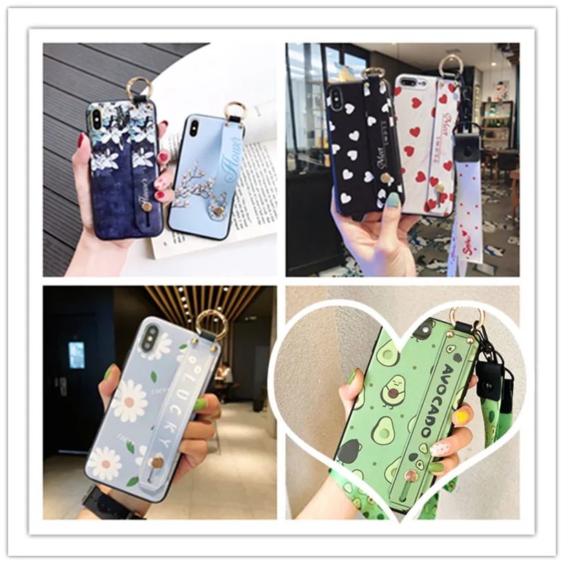 

Holder Stand Lanyard Case For OPPO Reno 10x Z R17 R15 R11 R11S R9 R9S Plus Pro Dream Mirror Standard Wrist Strap Covers