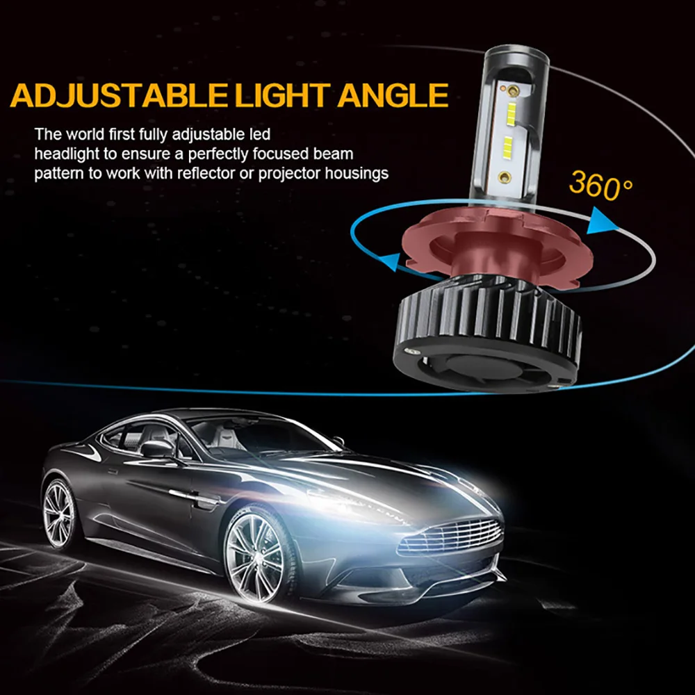 Zdatt H7 led homologadas Super brillante lámparas H4 LED H11 H8 H9 9005 HB3  9006 HB4 100W 24000LM 6500K 12V Canbus tamaño Mini coche bombillas de los  faros - AliExpress