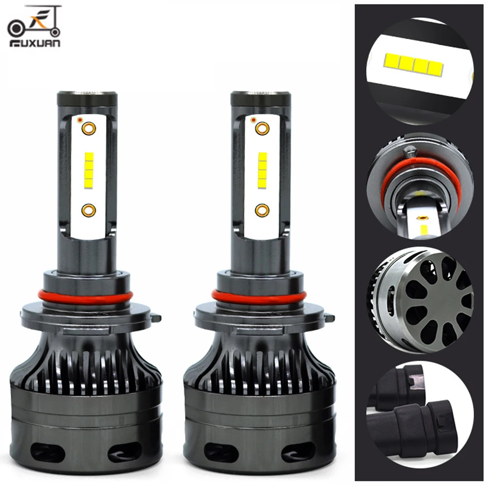 

FUXUAN 2PCS H7 H4 H11 LED H13 9005/HB3 9006/HB4 H1 Car Headlight Kit 6000K Bulbs CSP Auto Front H3 880/881 H8 Fog Lamps