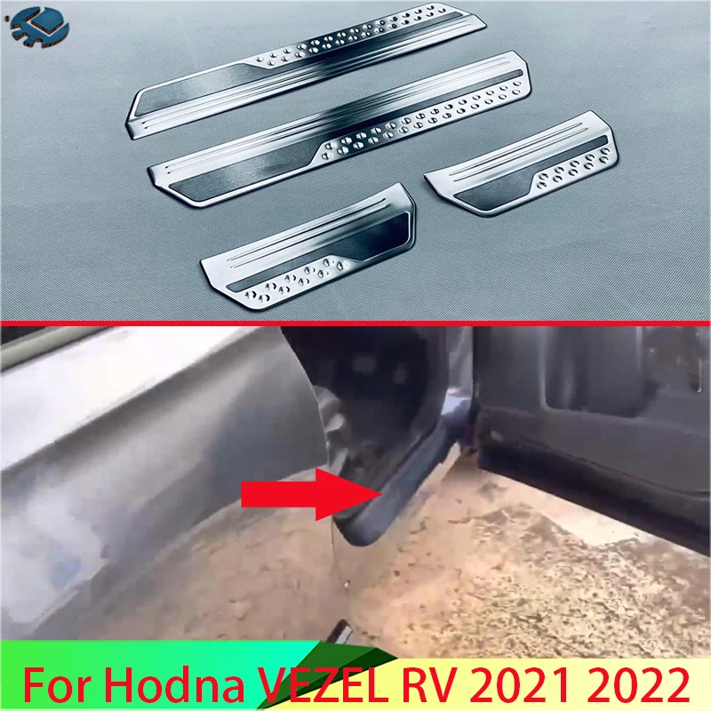 Per Hodna Vezel Hr-V 2021 2022 Accessori Per Auto In Acciaio Inossidabile Pannello Davanzale Della Porta Esterna Piastra Scuff Kick Step Trim Cover Pr