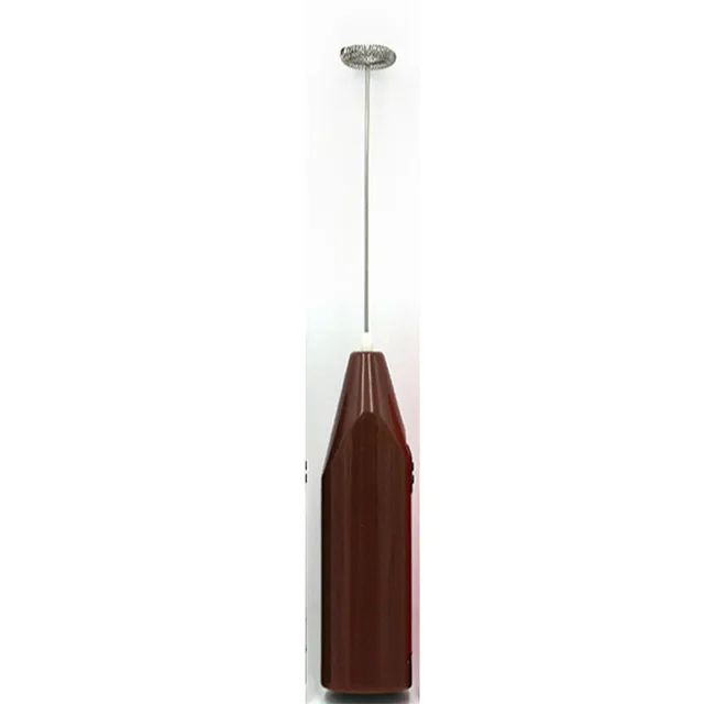 Electric Milk Foamer Coffee Maker Hand Mixer Cappuccino Ground Foam Blender Egg Beater Type Convenient Small Power brown