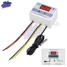 W3001 cyfrowy kontroler temperatury LED do inkubatora chłodzenie ogrzewanie termostat przełącznik wodoodporna sonda czujnik NTC DC 12V 24V