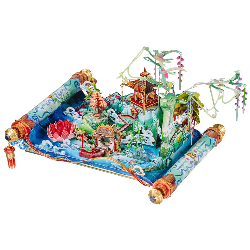 Художественная модель 3D металлический пазл остров сказочного оленя