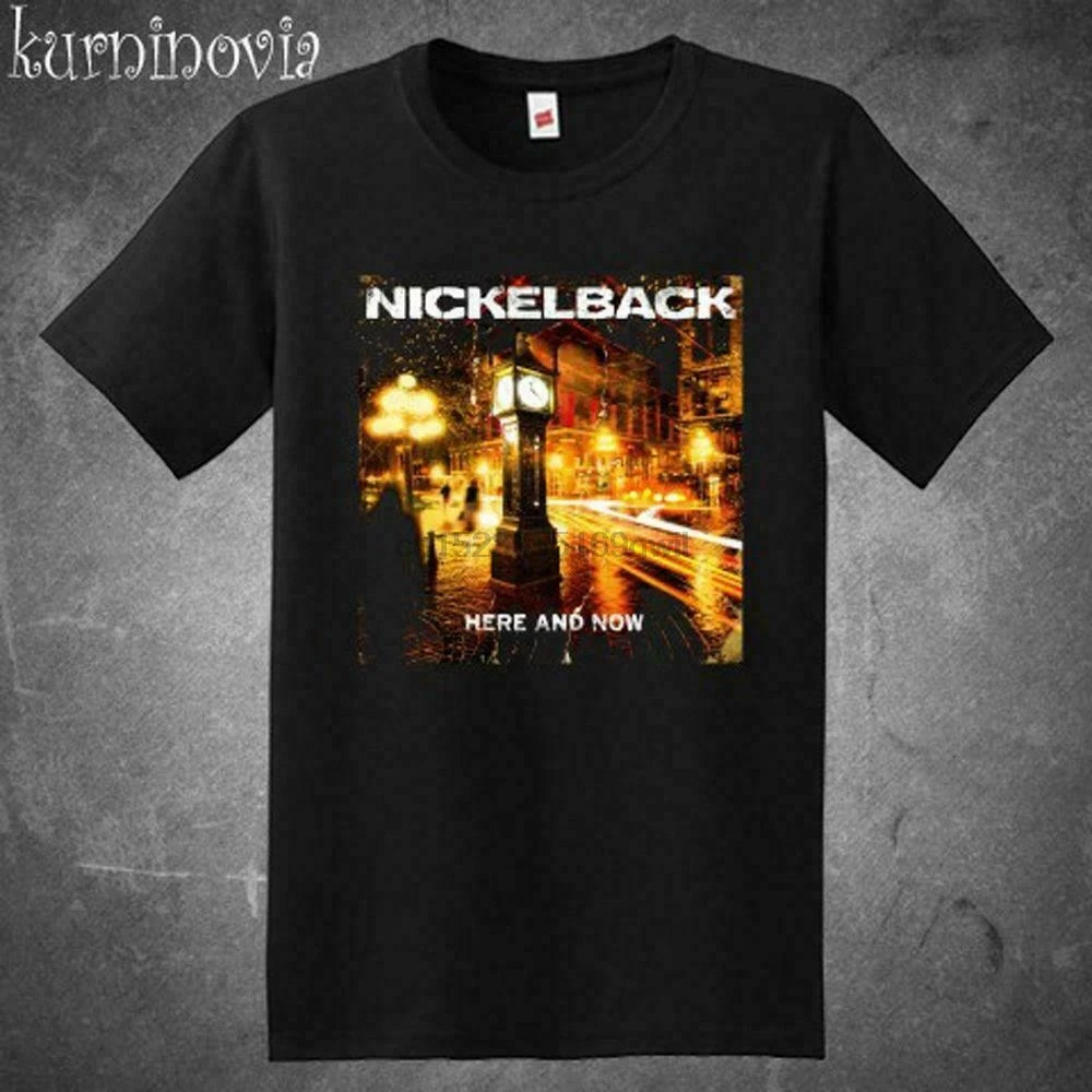 Новинка NICKELBACK здесь и сейчас Логотип Рок Группа Мужская черная рубашка США