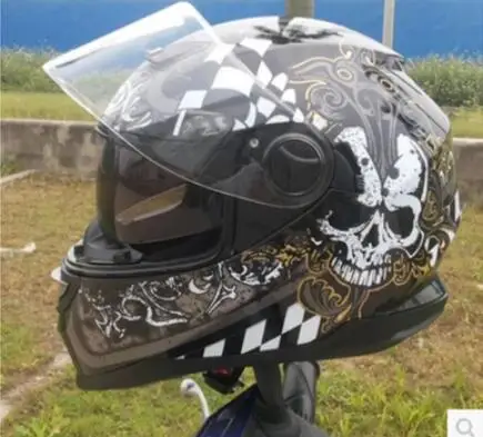 Мото шлем с двойным щитком мото rcycle шлем мужские и женские солнцезащитные очки высокого качества мужской шлем - Цвет: 3