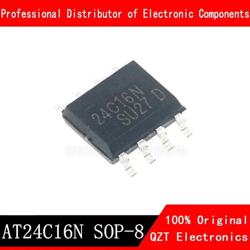 10PCS AT24C16N 24C16N 24C16 AT24N16 SOP-8 EEPROM 16k 2-Wire Bus SMD 10pcs 24c16 dip 8 at24c16 at24c16n at24c16an dip8 new and original ic chipset