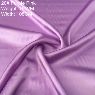 26 цветов спандекс атласная шелковая ткань 19 момме 108-140 см ширина окрашенная шелковая ткань сплошной цвет