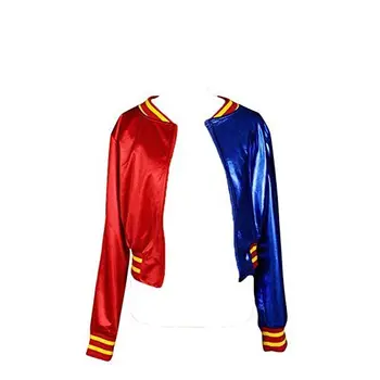 

Harley Quinn Costume Long Sleeve Crew Neck Suicide Squad Women Adult Halloween Harley Quinn Jacket
