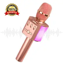 Bluetooth караоке микрофон домашний KTV портативный беспроводной микрофоны с дыхательный светильник запись музыки микрофон для ios android телефон