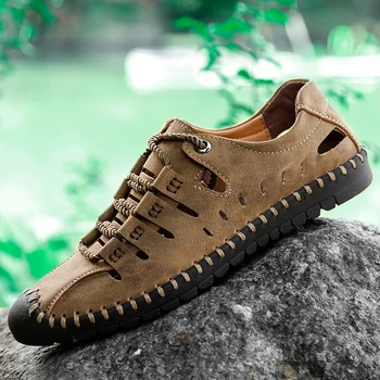 

Vogue High Quality Big Size Men Leather Shoes Fashion Casual Shoes Summer Breathable Adult Outdoor Shoes Man Sneakers 55 57