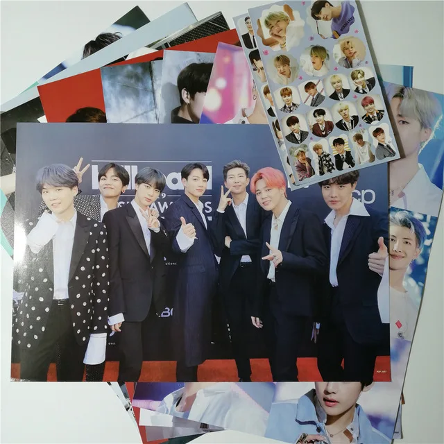 Bangtan Boys 8*(42x29 см) Bangtan мальчики вокруг плакатов наклейки на стену подарок KPOP дропшиппинг плакаты Jung Kook V SUGA JIMIN RM JIN - Цвет: Bangtan Boys