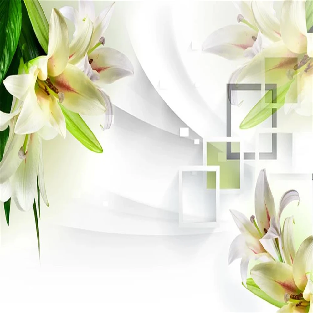 3d murals wallpaper for living room wallpapers Lily flower wllpapers 3D background wall | Обустройство дома