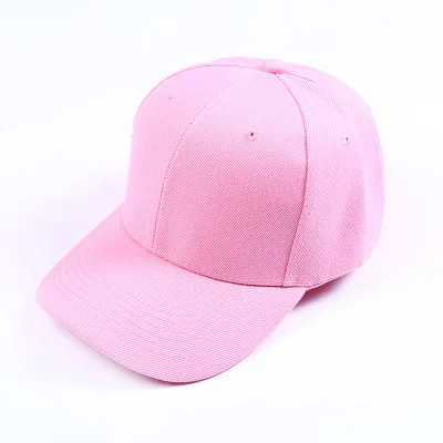 Pink Простая атмосферная Женская бейсбольная кепка мужская однотонная шляпа легкая доска хлопок все сезоны не боится ветра и защищает от солнца теплая шапка Купол сплошного цвета в любое время года можно носить в шапке - Цвет: Pink