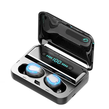 

F9-5 BT 5.0 TWS Earphone Digital Display Headsets Touch Button LED Wireless Earphones True Earbuds Stereo Headphones