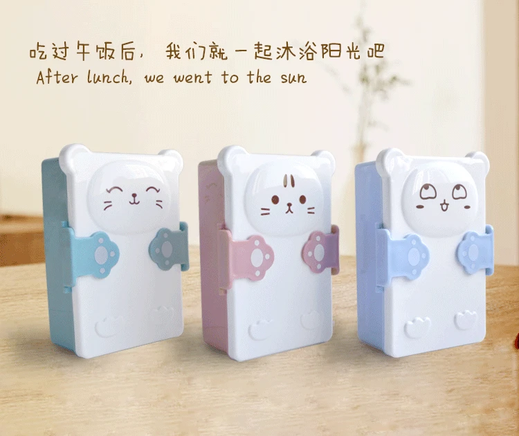 Пищевой контейнер для микроволновой печи Ланч-бокс es Hug My lunch box для школьных Бенто-суши коробка герметичная детская фруктовая закуска портативный контейнер