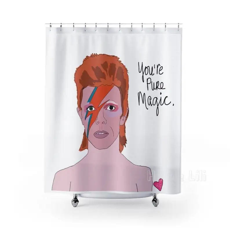 

Чистый волшебный Bowie Ziggy занавеска для душа декор для ванной комнаты