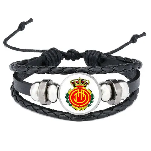 Английский футбольный клуб, браслеты с логотипом, Испания, Барселона, Реал, Мадрид, стеклянные ювелирные изделия, Германия, логотип команды, браслет, подарки для фанатов - Окраска металла: 8