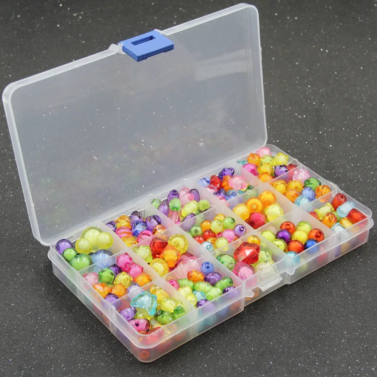 

CHILDREN'S Ornaments Handmade DIY 15 Lattice Gift Box Loose Beads Weak Sight Training Educational Toy