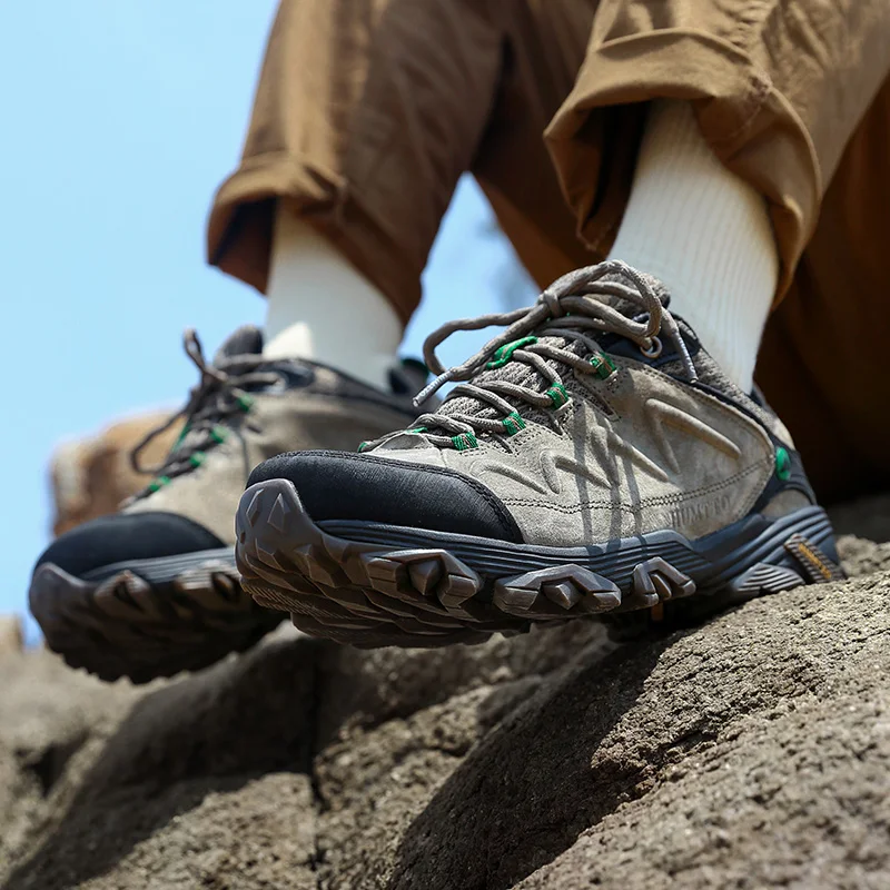 HUMTTO Winter Wasserdichte Schuhe für Männer Leder Outdoor