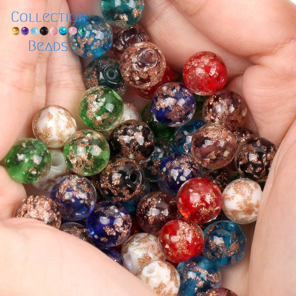 10pcs Sands Powder Foil Inside Diy Handmade Lampwork Loose