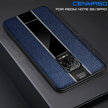 

Original Genuine Leather Back Cover for Redmi Note 9S 8 9 Pro Max Case Silicone Edge Shockproof Cover for Xiaomi Mi 10 Pro Case