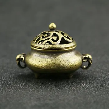 

Lucky Home Decoration for Incense Gold Copper Disc Censer Brass Incense Burner Incense Seat Indoor Household Decoration Desktop