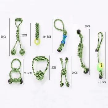 

Pet Interactive Toy Chew Tool Durable Bite Resistant Colorful Cotton Rope Toy Set Dog Teeth Cleaning Molar Consuming Boring Time