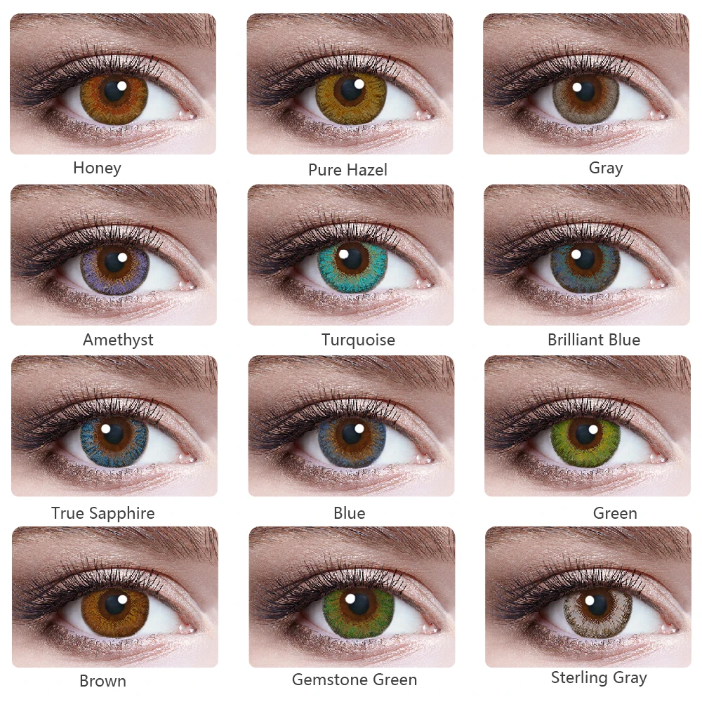 2 unids/par lentes de contacto de Color ojo Vika tricolor serie de lentes de contacto de Color de lente de contacto para los ojos de lentes de contacto