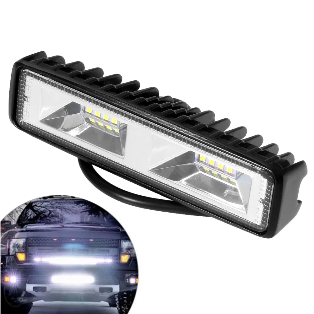 

16 LED 6000K Car SUV Flood Beam Work Light 48W LED Lights Work Bar Light Driving Fog Offroad SUV 4WD ATV Car Boat Truck