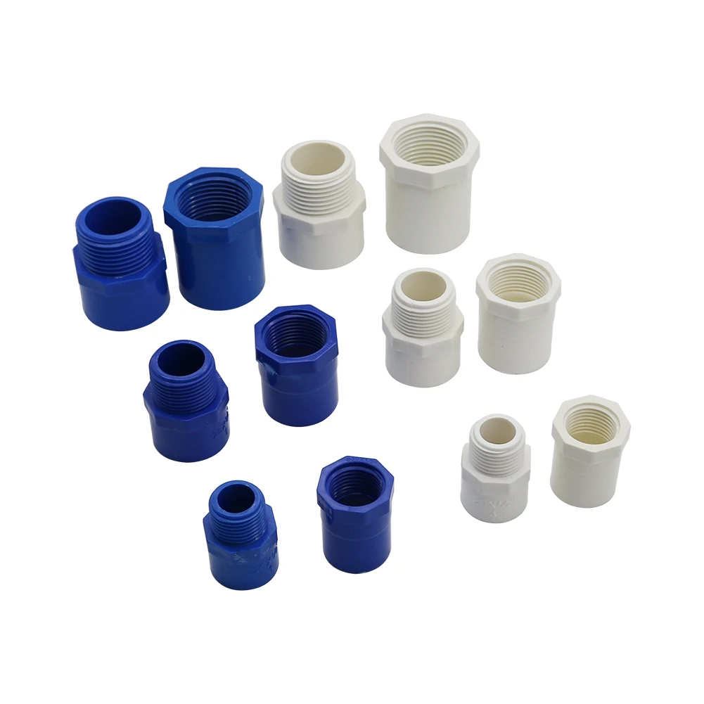 

6 Pcs 20/25/32mm To 1/2" 3/4" 1" External/Internal Thread PVC Connectors Garden Irrigation Water Pipe Connection Fittings