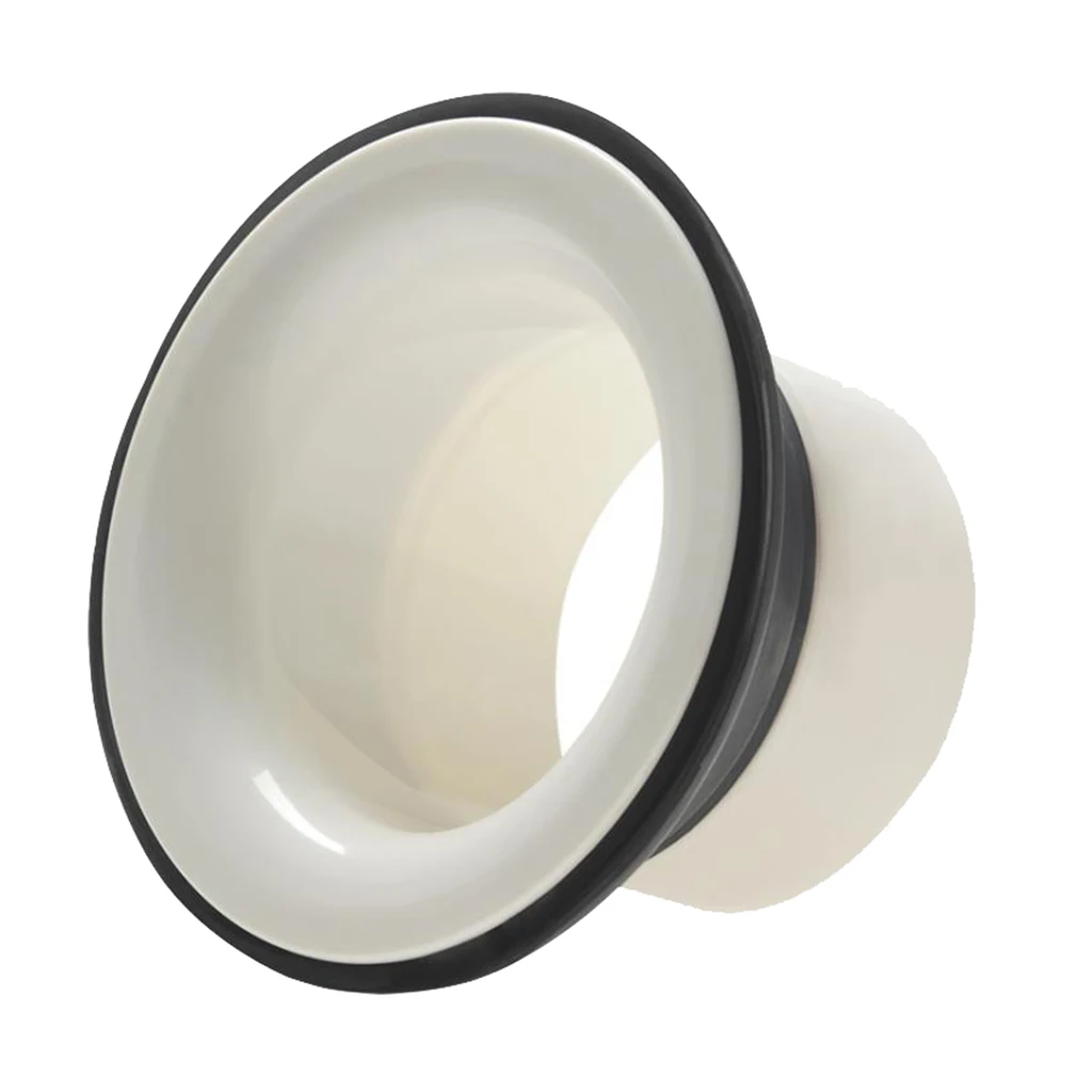 Bass Drum Port Bass Drum Sound Enhancer with Port Hole Ring White